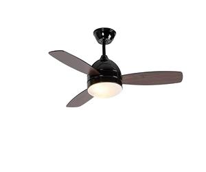 Qazqa rotar - Ventilateur de plafond - 2 lumière - Ø 960 mm - Noir - Moderne - éclairage intérieur - Salon I Chambre I Cuisine I Salle à manger