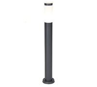 Qazqa rox - LED Dimmable éclairage de terrasse et d'allée de jardin variateur inclus - 1 lumière - Ø 7.5 cm - Gris foncé - Moderne - éclairage extérieur