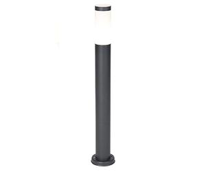 Qazqa Rox LED moderne borne lumineuse extérieure intelligente gris foncé | E27, ampoule led 4.5w, dimmable Compatible avec ampoules LED, IP44