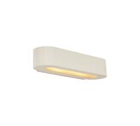 Qazqa scandinave applique murale lampe murale beige ovale 35cm Plaster | E14, max. 10w, Compatible avec ampoules LED, à 2 lumières, idéal pour le salon