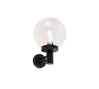 Qazqa sfera - Applique murale - 1 lumière - L 230 mm - Noir - Moderne - éclairage extérieur - Salle de bains