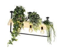 Qazqa shelf - Plafonnier - 3 lumière - L 100 cm - Noir - Rustique - éclairage intérieur - Salon I Chambre I Cuisine I Salle à manger