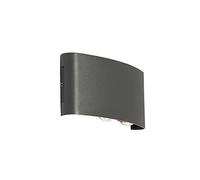 Qazqa silly - LED Applique murale - 6 lumière - L 17 cm - Gris foncé - Moderne - éclairage extérieur