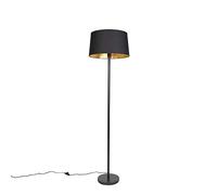 Qazqa simplo - Lampadaire avec Abat-Jour - 1 lumière - H 1690 mm - Noir - Moderne - éclairage intérieur - Salon I Chambre