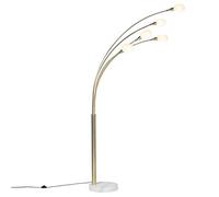 QAZQA sixties marmo - Lampadaire Design - 5 lumière - H 2155 mm - Doré/Laiton - Moderne,Design - Éclairage intérieur - Salon I Chambre