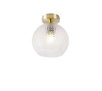 Qazqa sphere - LED Smart Dimmable Plafonnier incl. wifi variateur inclus - 1 lumière - Ø 20 cm - Doré/Laiton - Art Deco - éclairage intérieur - Salon I Chambre I Cuisine I Salle à manger