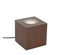 QAZQA Spot de jardin industriel marron rouille carré IP65 AR111 - Lennard