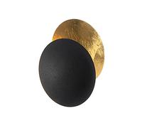 Qazqa sunrise - Applique murale - 1 lumière - Ø 200 mm - Noir et Or - Moderne - éclairage intérieur - Salon I Chambre I Cuisine I Salle à manger