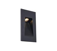 Qazqa trem - LED Applique murale - 1 lumière - H 11.5 cm - Noir - Moderne - éclairage extérieur
