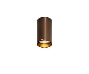 Qazqa tuba - Spot plafond, plafonnier - 1 lumière - Ø 5.6 cm - Bronze - Moderne - éclairage intérieur - Salon I Chambre I Cuisine I Salle à manger
