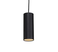 QAZQA tubo - Petite suspension - 1 lumière - Ø 100 mm - Noir - Design, Moderne - éclairage intérieur - Salon I Chambre I Cuisine I Salle à manger