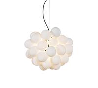 Qazqa uvas - Suspension multiples - 8 lumière - Ø 50 cm - Blanc - Design, Art Deco - éclairage intérieur - Salon I Chambre I Cuisine I Salle à manger
