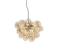 Qazqa uvas - Suspension multiples - 8 lumière - Ø 500 mm - Noir et Or - Art Deco - éclairage intérieur - Salon I Chambre