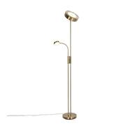 Qazqa Vloerlamp brons incl. LED en dimbaar met leeslamp - Kelso
