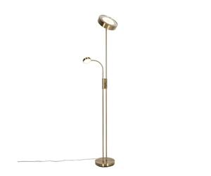 Qazqa Vloerlamp brons incl. LED en dimbaar met leeslamp - Kelso