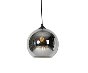 Qazqa wallace - LED Dimmable Suspension variateur inclus - 1 lumière - Ø 25 cm - Gris - Art Deco - éclairage intérieur - Salon I Chambre I Cuisine I Salle à manger