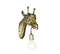 Qazqa wl-animal - Applique murale - 1 lumière - L 140 mm - Doré/Laiton - Rustique - éclairage intérieur - Salon I Chambre I Cuisine I Salle à manger