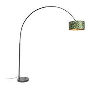 Qazqa xxl - Lampadaire avec Abat-Jour - 1 lumière - H 2480 mm - Vert - Moderne - éclairage intérieur - Salon I Chambre