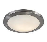 Qazqa yuma - Plafonnier - 2 lumière - Ø 410 mm - Acier - Design, Moderne - éclairage extérieur - Salle de bains
