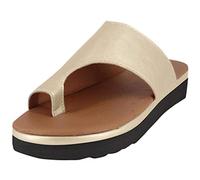 QAZW Femmes Sandales Orthopédiques Hallux Valgus Compensées Tongs Confortables pour Dames avec Correction du Gros Orteil Pantoufles Décontractées À Bout Ouvert avec Correcteur D'oignon,C-39(EU)