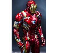 QAZWSX Kit complet de peinture diamant Iron Man par numéro, broderie diamant 5D à faire soi-même, strass cristal, point de croix, mosaïque, loisirs créatifs, décoration murale, 30,5 x 40,6 cm