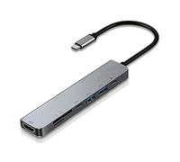 QAZWSXED LESANGBAIHUODIAN 2021 Lecteur de Carte USB Compatible HDMI Charge Rapide 7-en-1 Dock 3.1 Type C Hub 2 USB 3.0 HDMI Compatible USB C PD TF