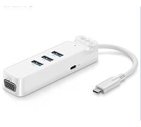 QAZWSXED LESANGBAIHUODIAN 4 en 1 Hub USB C sur VGA USB 3.0 Distributeur Distributeur Charger Centre d'adaptateur Secteur Convient pour Petit MI/MacBook/Ordinateur Portable/Accessoires informatiques