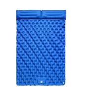QAZWZG Double Inflatable Mattress with Built-in Pillow Pump Outdoor Sleeping Pad Camping Air Mat for Travel Backpacking Hiking pour Camping(Blue)