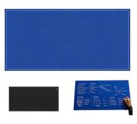 QAZWZG Tapis De Bureau Blueprint Le sous-Main Blueprint | Comprend le marqueur Blueprint, un sous-main double face for dessiner et effacer