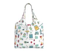 QAZWZML Abstraction Biologie Chimie Sac en toile imprimée à une épaule unique adapté pour les voyages, les trajets quotidiens ou le shopping, sac de fitness et de loisirs sportifs