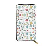 QAZWZML Abstraction Biology ChemistryPrinted Clutch, Unisex Long Wallet, Coin Storage Bag Suitable for Travel and Daily Use