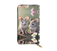 QAZWZML Animaux mignons Pochette imprimée, portefeuille long unisexe, sac de rangement pour pièces de monnaie adapté pour les voyages et une utilisation quotidienne
