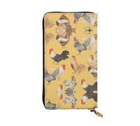 QAZWZML Art Chicken PaintingPrinted Clutch, Unisex Long Wallet, Coin Storage Bag Suitable for Travel and Daily use
