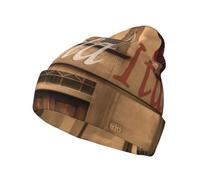 QAZWZML Beau chapeau tricoté pour adulte imprimé Italie chapeau d'hiver en tricot convient pour porter en saison froide chaud et confortable noir