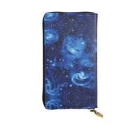 QAZWZML Blue Universe Space GalaxyPrinted Clutch, Unisex Long Wallet, Coin Storage Bag Suitable for Travel and Daily Use