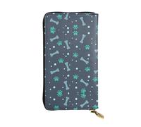 QAZWZML Bones and Dog ClawsPochette imprimée Unisexe Long portefeuille Sac de rangement pour pièces de monnaie Convient pour les voyages et un usage quotidien