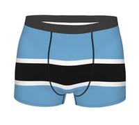 QAZWZML Boxer de sport pour homme Motif drapeau du Botswana Imprimé Élastique Boxer Short respirant et cool Conçu pour homme, Noir/blanc, XL
