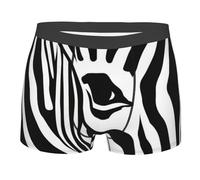 QAZWZML Boxer élastique imprimé marin bleu pour homme Sous-vêtements 3D coupe tridimensionnelle design non serré, Noir , L