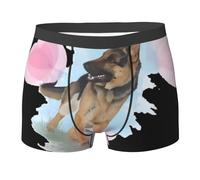 QAZWZML Boxer stretch pour homme avec motif berger allemand - Plusieurs tailles disponibles - Convient pour un usage quotidien, Noir , S