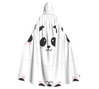 QAZWZML Cape à capuche d'Halloween pour adulte Panda Lovely Head imprimée cape de vacances adaptée pour les costumes de vacances et les costumes de personnage