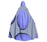QAZWZML Cape à capuche festive imprimée cercle de couleur unie pour Halloween adulte cape à capuche sans fermeture éclair adaptée pour les fêtes de vacances et le cosplay