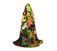 QAZWZML Cape à capuche imprimée de salades, costume de cosplay, parfaite pour les déguisements et les fêtes de fin d'année