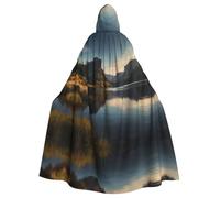 QAZWZML Cape à capuche imprimée The Legend of Lannis Loch pour adulte - Sans fermeture éclair - Convient pour les fêtes de vacances et le cosplay