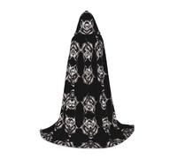 QAZWZML Cape à capuche motif loup-garou HD pour adolescent pour fêtes de vacances, costumes de sorcière et fêtes costumées