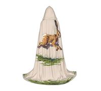 QAZWZML Cape à capuche pour adolescent à motif lièvre courant pour les fêtes de vacances, les costumes de sorcière et les fêtes costumées
