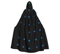 QAZWZML Cape à capuche pour adulte - Motif mauvais œil - Convient pour les décorations de scène et les fêtes de famille