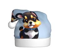 QAZWZML Card Love Fancy Puppy Printed Christmas Decorative Hats Adult Christmas Hats Holiday Party Supplies for Men and Women