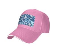 QAZWZML Casquette de baseball noire à bord incurvé à motif d'algues vertes et bleu marin, réglable, adaptée pour les voyages et la randonnée., rose, Taille unique