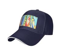 QAZWZML Casquette de baseball noire à bord incurvé à motif de planche de surf, chapeau de randonnée réglable, peut être utilisé comme chapeau de soleil., bleu marine, Taille unique