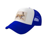 QAZWZML Casquette de baseball noire à motif lièvre de course, design en maille, adaptée pour la randonnée, la pêche et le quotidien, bleu, Taille unique